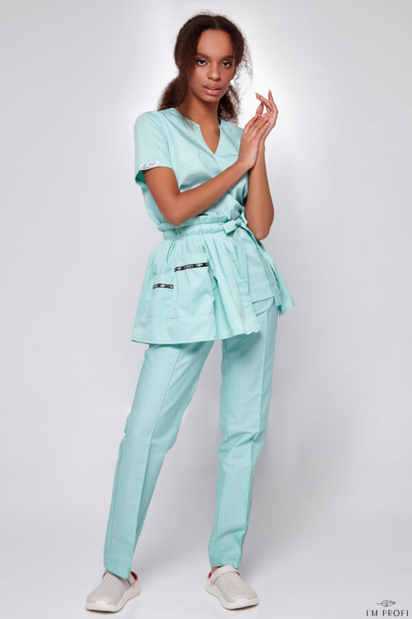 Фартух-баска для б'юті-майстра – A104 - М'ятний