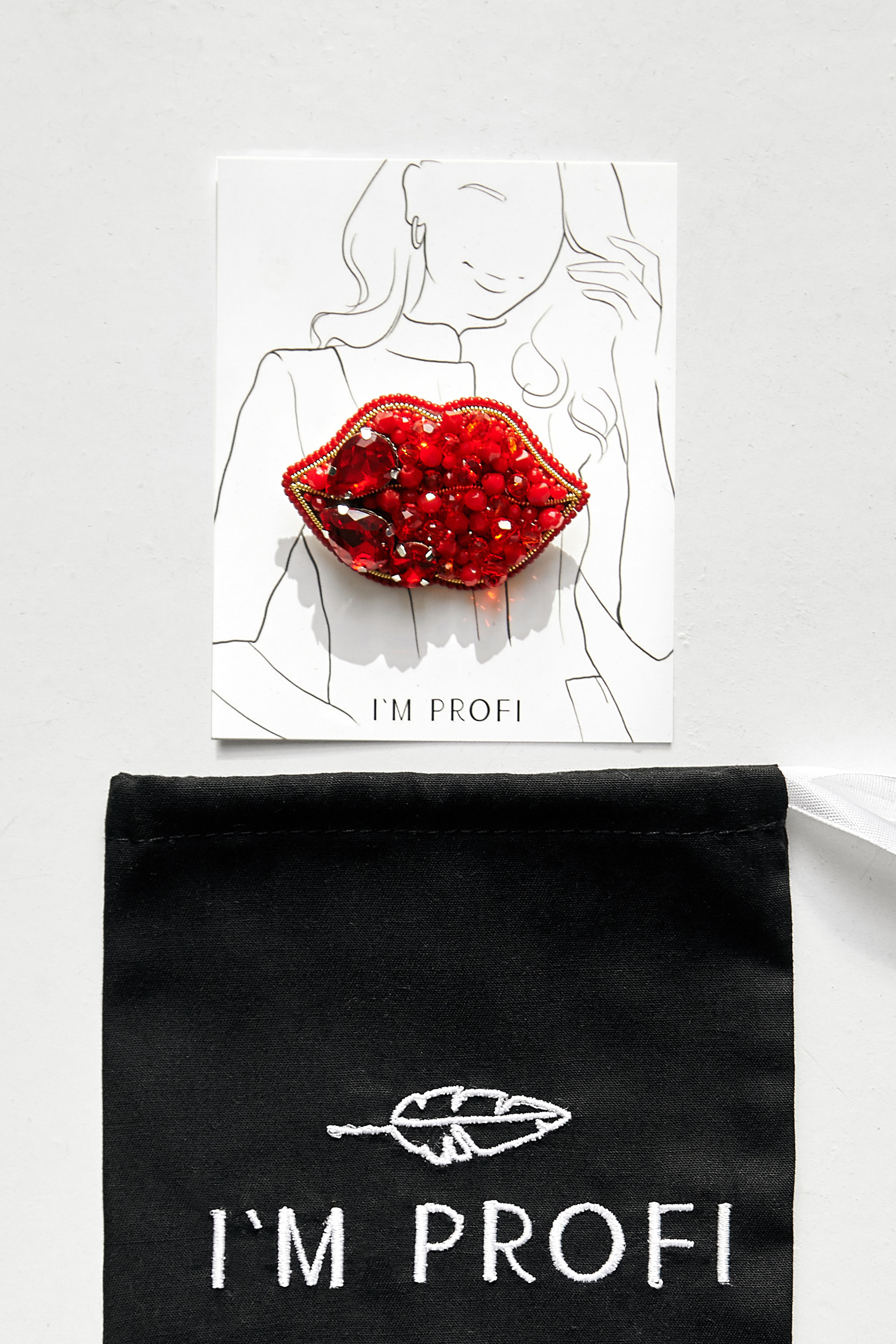 Брошки ручної роботи – Губи, шприц у губах (для косметолога) - Зображення 27