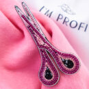 Брошки ручної роботи (для перукаря) – Ножиці - Ножиці бордові