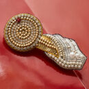 Брошки медичні ручної роботи – Легені, Келих Гігеї, Кадуцей, Мікроскоп, Стетоскоп, Дерматоскоп - Дерматоскоп