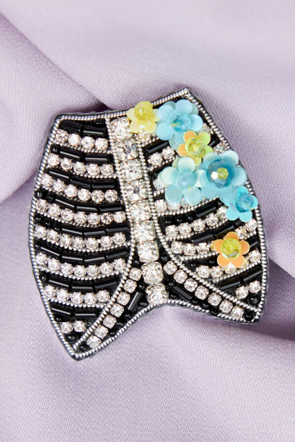 Брошки медичні ручної роботи – Легені, Келих Гігеї, Кадуцей, Мікроскоп, Стетоскоп, Дерматоскоп