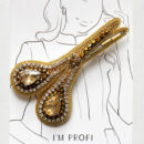 Брошки ручної роботи (для перукаря) – Ножиці - Ножиці золоті