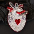 Брошки медичні ручної роботи – Серце, Око, УЗД, ДНК, Матка, Лелека, Дерево - Сердечко в серці