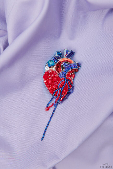 Брошки медичні ручної роботи – Серце, Око, УЗД, ДНК, Матка, Лелека, Дерево