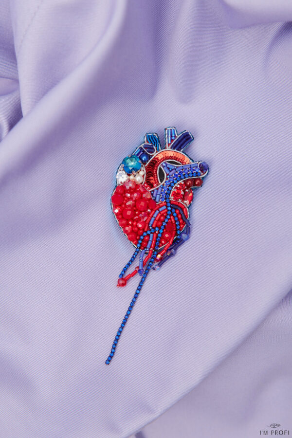 Брошки медичні ручної роботи – Серце, Око, УЗД, ДНК, Матка, Лелека, Дерево