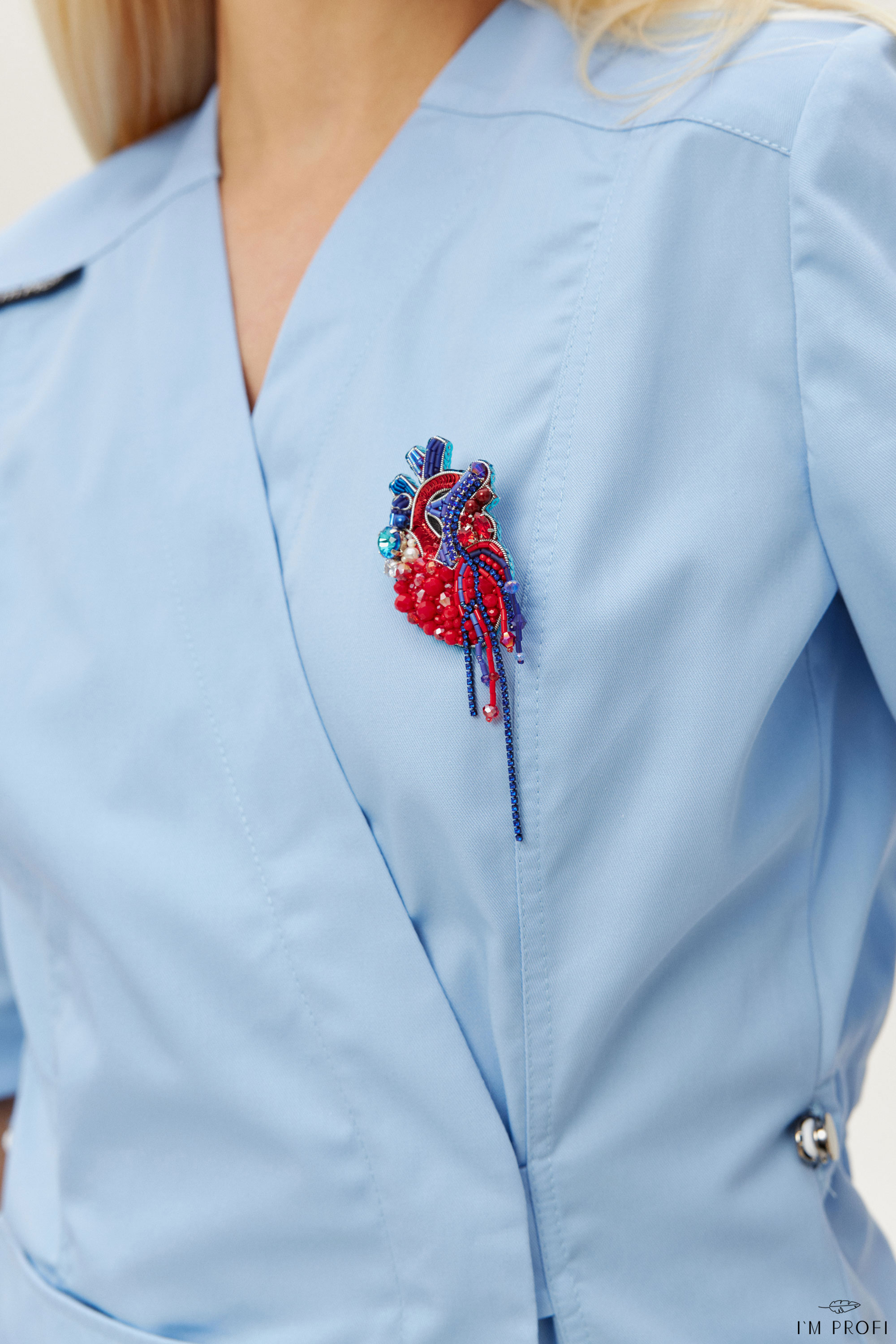 Брошки медичні ручної роботи – Серце, Око, УЗД, ДНК, Матка, Лелека, Дерево - Зображення 17