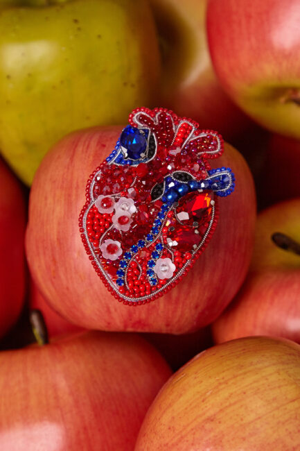 Брошки медичні ручної роботи – Серце, Око, УЗД, ДНК, Матка, Лелека, Дерево