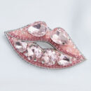 Брошки ручної роботи – Губи, шприц у губах (для косметолога) - Губи (рожеві) #3