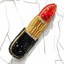 Брошки ручної роботи (для б'юті-майстра) – Лак, Помада, Брова, Стопа, Палітра, Лазер - Помада червона