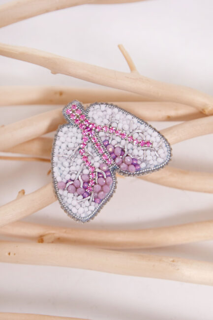 Брошки медичні ручної роботи – Легені, Келих Гігеї, Кадуцей, Мікроскоп, Стетоскоп, Дерматоскоп