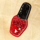 Брошки ручної роботи (для б'юті-майстра) – Лак, Помада, Брова, Стопа, Палітра, Лазер - Лак (червоний)