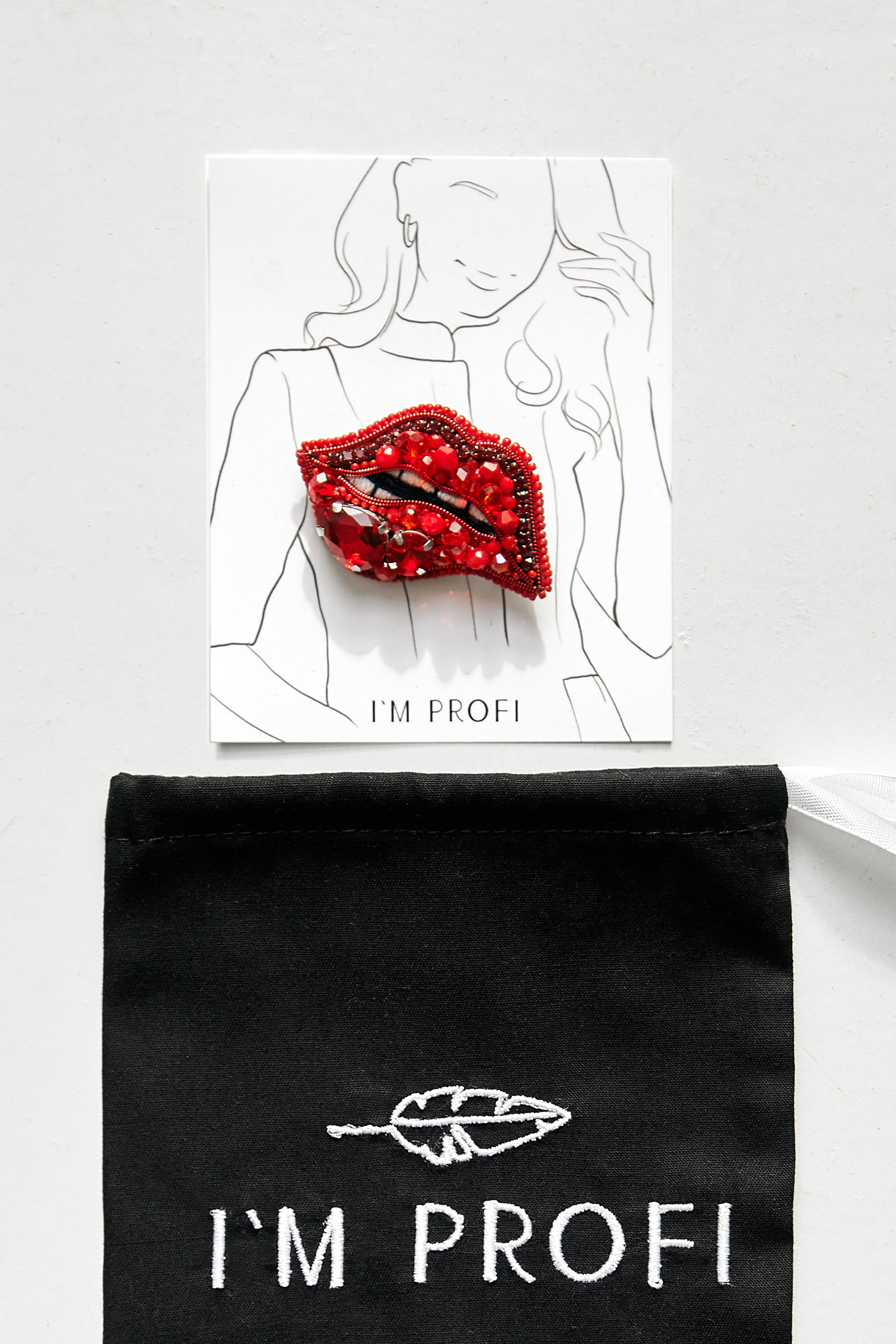 Брошки ручної роботи – Губи, шприц у губах (для косметолога) - Зображення 24