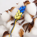 Брошки ручної роботи – Україна в серці - Колосок (жовто-блакитний)