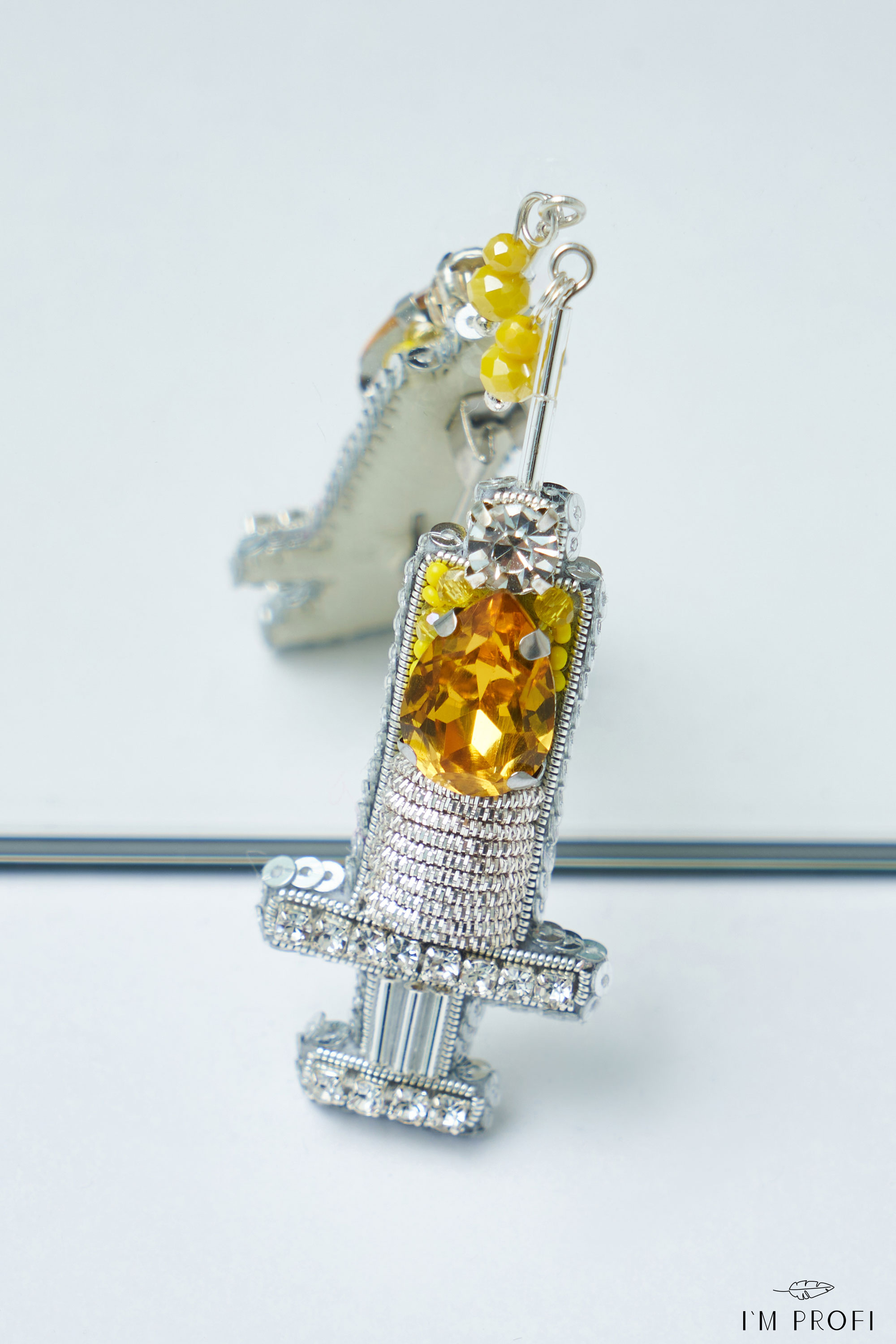 Брошки ручної роботи – Шприц (для лікаря, медсестри, косметолога) - Зображення 6