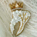 Броши ручной работы – Зубы (для стоматолога) - Зуб (золото) з короною