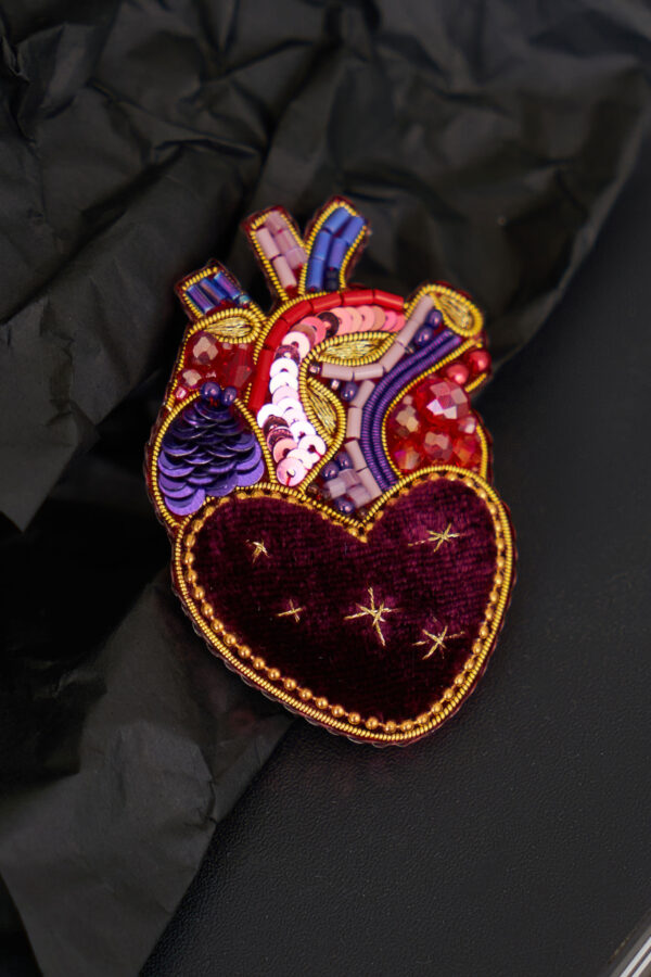 Брошки медичні ручної роботи – Серце, Око, УЗД, ДНК, Матка, Лелека, Дерево