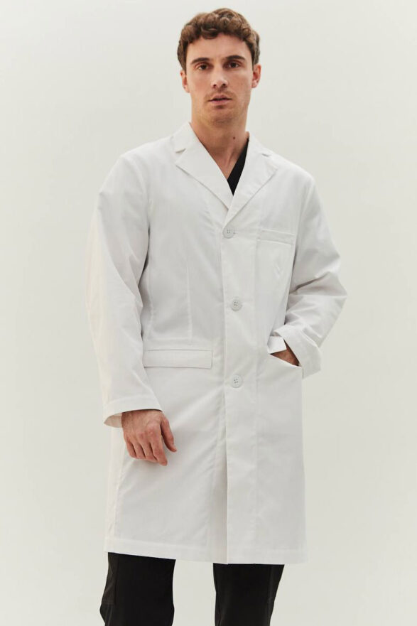 Improfi P243 Mens Lab Coat White 01