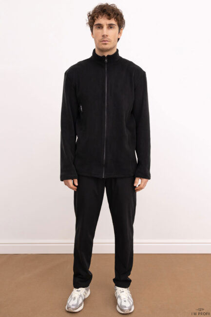 Improfi P305 Mens Fleece Jacket Black 01