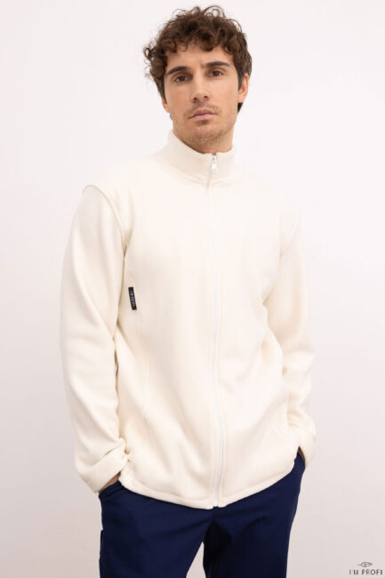 Improfi P305 Mens Fleece Jacket White 01