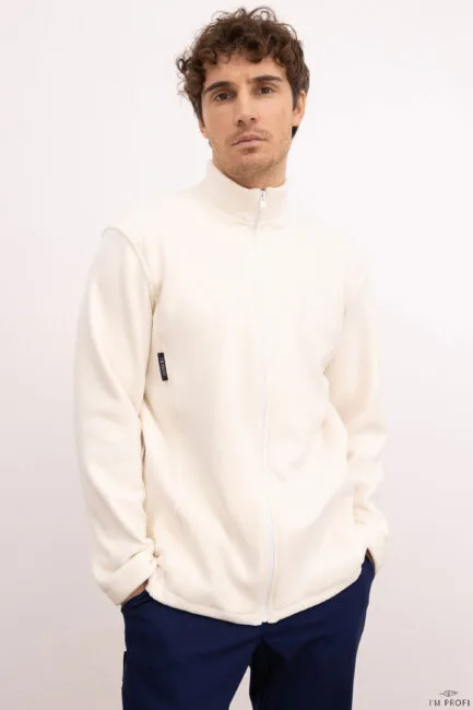Improfi P305 Mens Fleece Jacket White 01