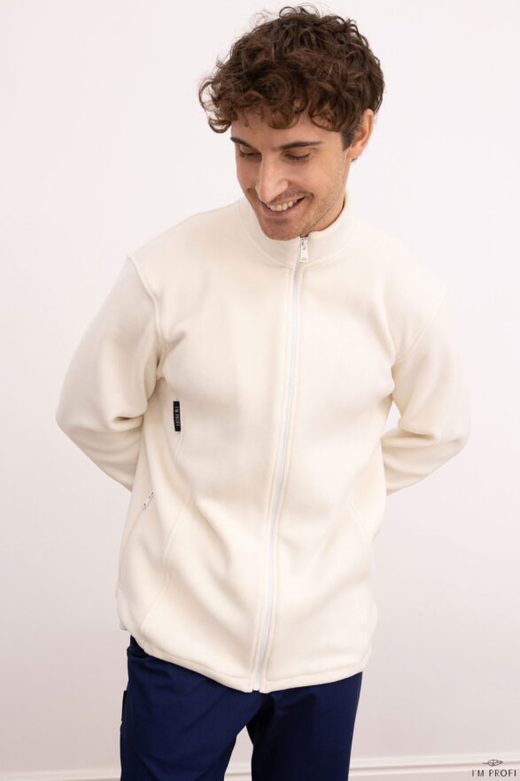 Improfi P305 Mens Fleece Jacket White 03