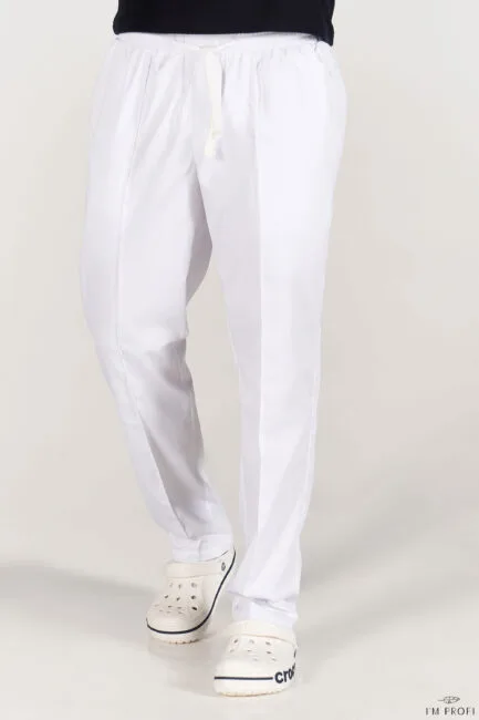 Improfi B137 Mens Scrub Pants White 01