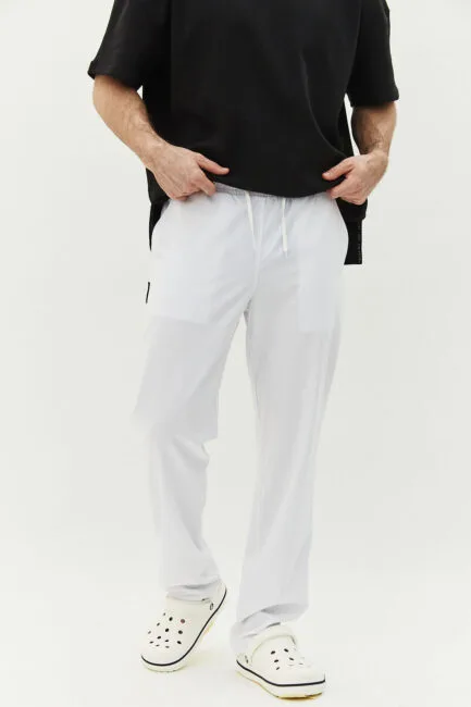 Improfi B240 Mens Scrub Pants White 01