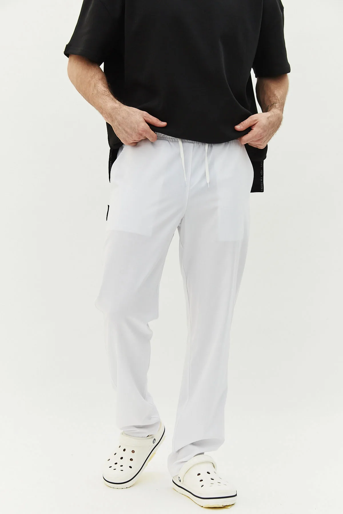 Improfi B240 Mens Scrub Pants White 01