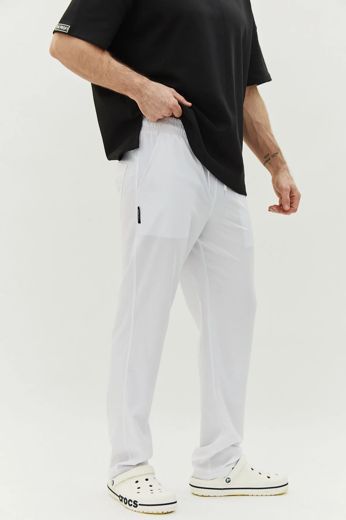 Improfi B240 Mens Scrub Pants White 03