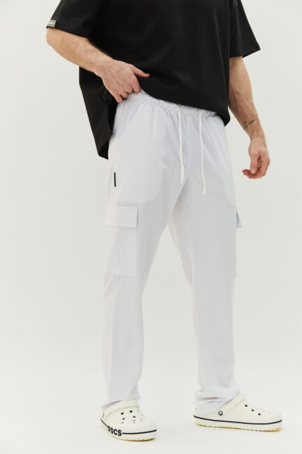 Improfi B251 Mens Scrub Pants White 01