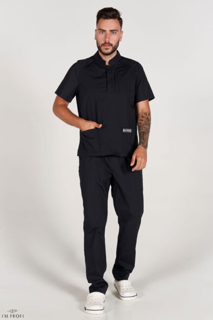 Improfi P129 Mens Scrub Set Black 01