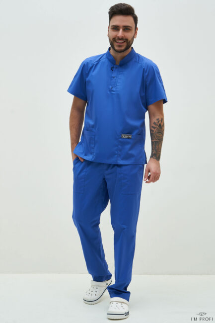 Improfi P129 Mens Scrub Set Cornflower Blue 01