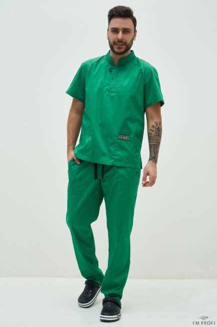 Improfi P129 Mens Scrub Set Green 01