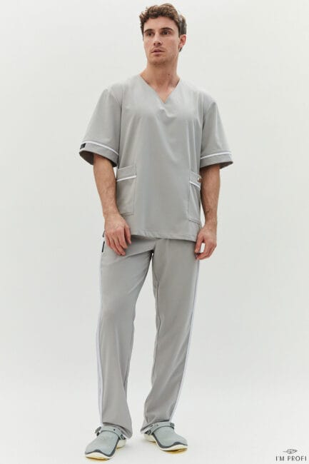 Improfi P202 Mens Scrub Set Grey 01