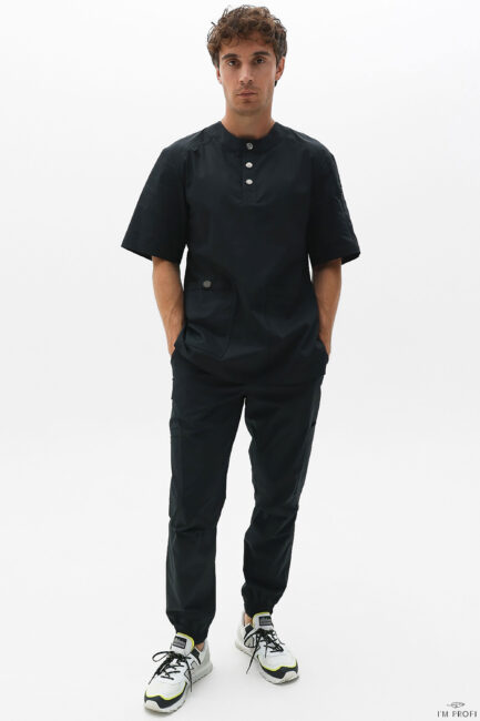 Improfi P257 Mens Scrub Set Black 01