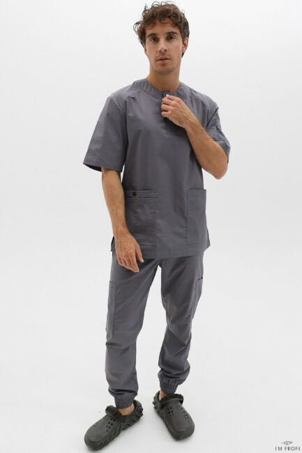 Improfi P257 Mens Scrub Set Dark Grey 01
