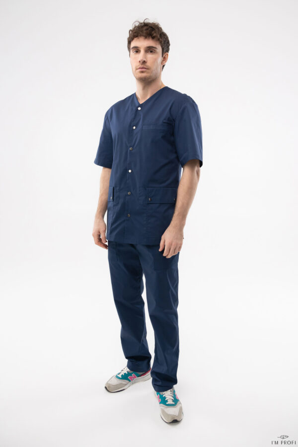 Чоловічий медичний костюм – P277 - Синій