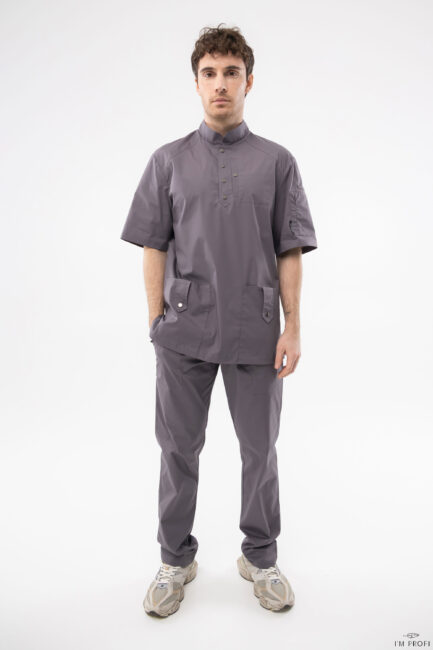 Improfi P282 Mens Scrub Set Dark Grey 01