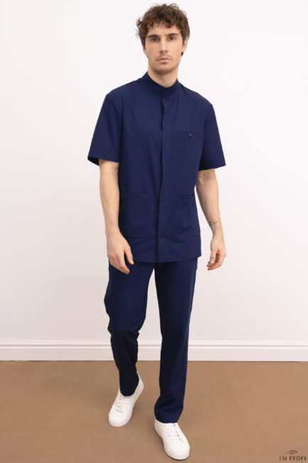 Чоловічий медичний костюм – P302 - Синій