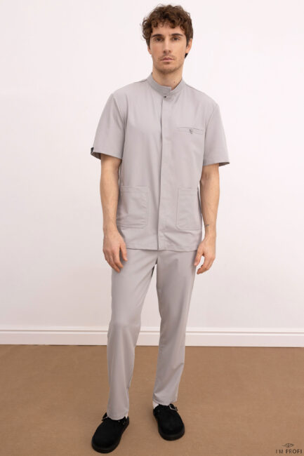 Чоловічий медичний костюм – P302 - Сірий