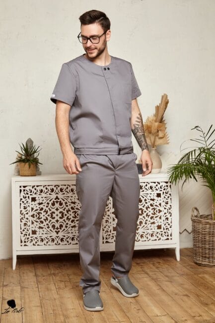 Improfi P59 Mens Scrub Set Dark Grey 01