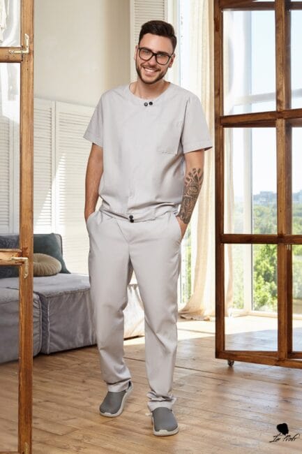 Improfi P59 Mens Scrub Set Grey 01