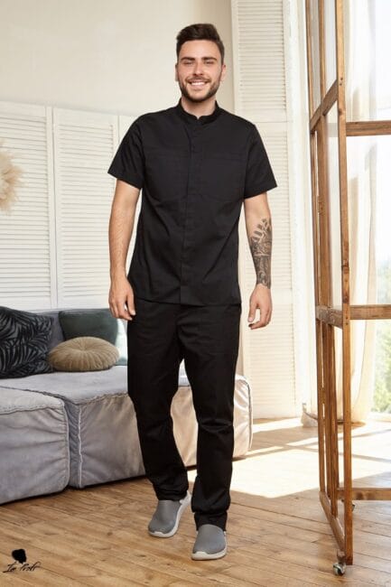 Improfi P66 Mens Scrub Set Black 01