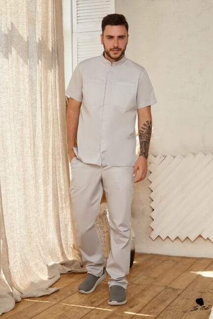 Improfi P66 Mens Scrub Set Grey 01