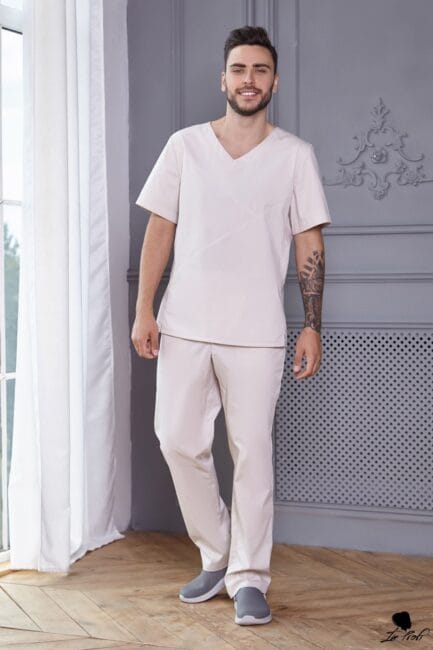 Improfi P67 Mens Scrub Set Beige 01