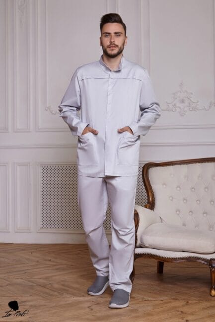 Improfi P68 Mens Scrub Set Grey 01