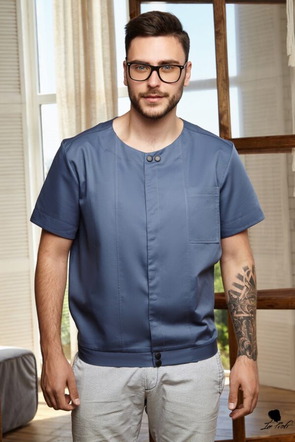 Сорочка чоловіча – P59 - Сизий