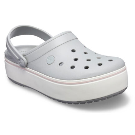 Crocs Crocband Platform 205434 Light Grey White 01