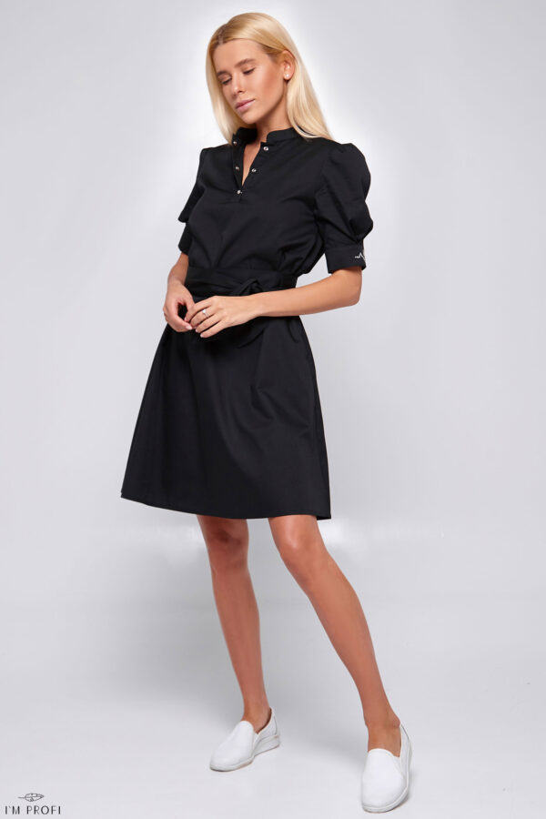 Медичне плаття – P111 - Чорний