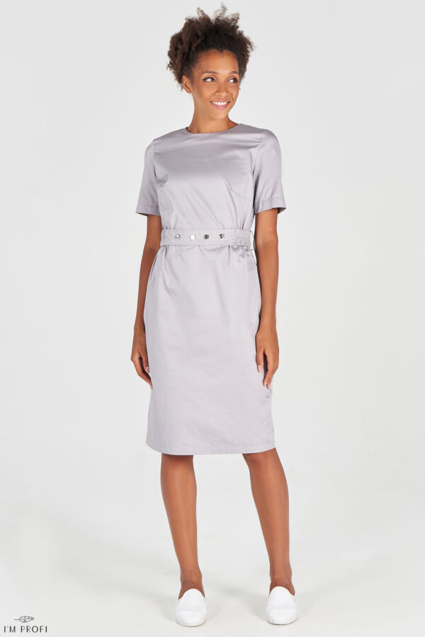 Плаття-футляр медичне – P133 - Сірий